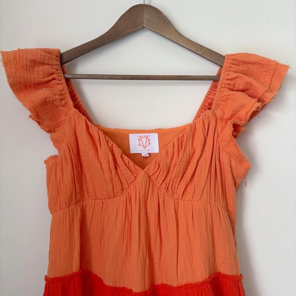 Victoria Dunn VD Lounge Colorblock Gauze Dress XS Summer Coastal - Picture 2 of 6